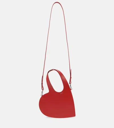 Coperni Leather Tote Bag In Red