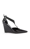 Coperni Leather Wedge Stiletto Pumps In Black