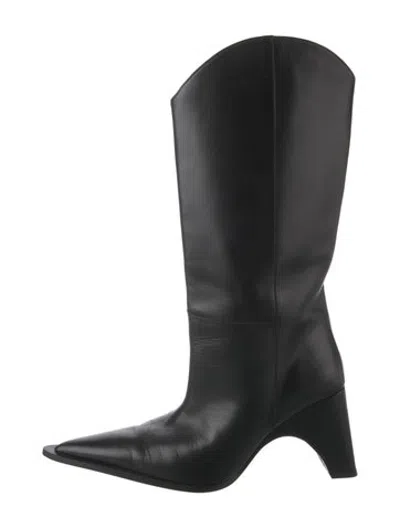 Pre-owned Coperni Leather Western Boots In Black