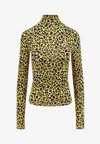 Coperni Leopard Print High-neck Top In Multi