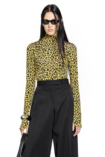 Coperni Leopard Print Second Skin Turtleneck In Animal Print