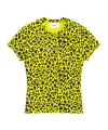 Coperni Womens Print Leopard Crystals Leopard-print Cotton-jersey T-shirt In Yellow