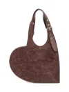 Coperni Lids Belt Bag Heart Tote In Brown Leather In Brown