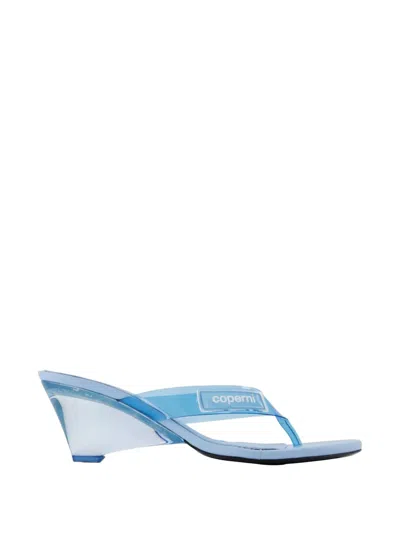 Coperni Lift Wedge Sandals In Blue