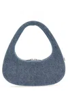 Coperni Light Blue Denim Baguette Swipe Bag Handbag In Light Blue