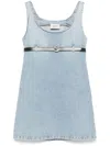 Coperni Light Blue Dress With Detachable Belt In Blue