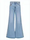 Coperni Light Blue Wide-leg Denim Pants In Blue