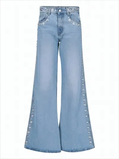 Coperni Light Blue Wide-leg Denim Pants