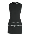 Coperni Black Sleeveless Mini Dress With Two Adjustable Belts On The Front In Tech Fabric Woman In Black