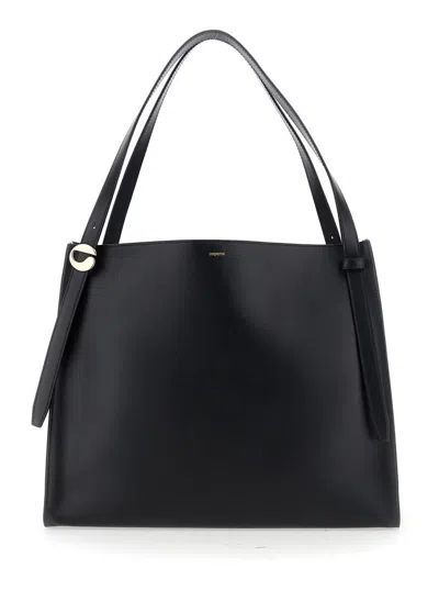 Coperni Logo Belt Tote Bag In Black
