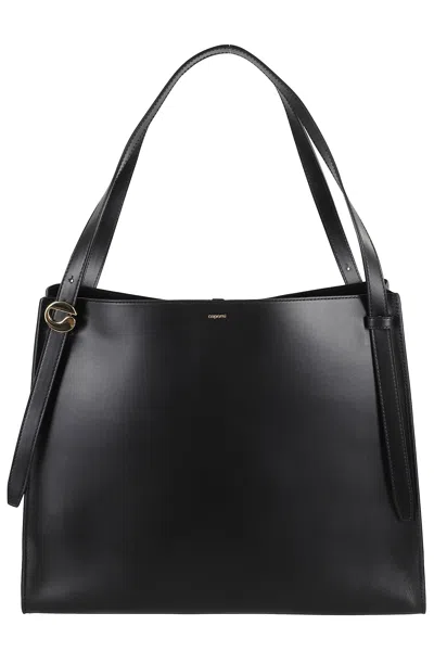 Coperni Logo Belt Tote Bag In Black