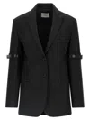 Coperni Gabardine Blazer With Belts In Black
