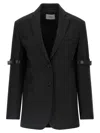 Coperni Gabardine Blazer With Belts In Black