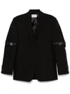 Coperni Belted Blazer Buckle Detail In Black