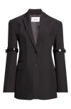 Coperni Logo Belted Blazer In Brown