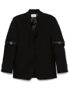 Coperni Belted Blazer Buckle Detail In Black