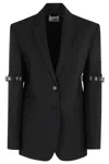 Coperni Single-breasted Long-sleeve Blazer In Black