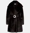 Coperni Logo Belted Coat In Brown