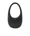 Coperni Leather Shoulder Bag With Croco Print In Black