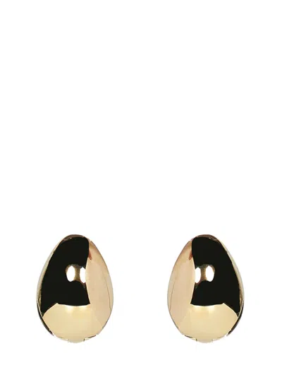 Coperni Logo Huggie-hoop Earrings In Gold