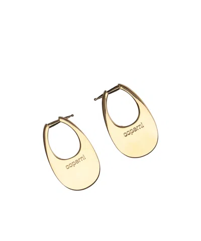 Coperni Logo Earrings In Yellow