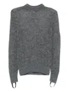 Coperni Logo-embellished Crew-neck Sweater In Gray