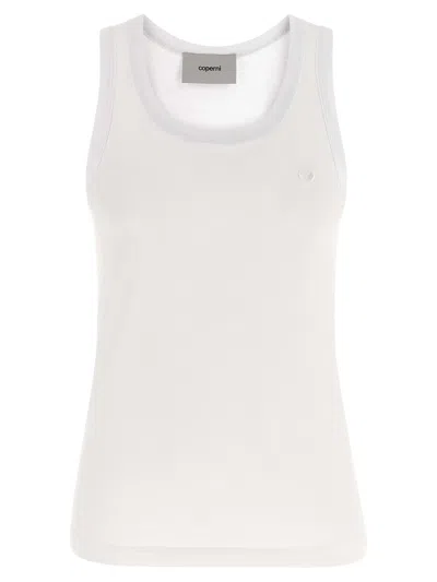 Coperni Cotton-modal Blend Tank Top In White
