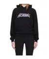 Coperni Graphic Print Hooded Cotton Sweatshirt In Black