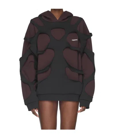Coperni Logo Hooded Sweatshirt In Black