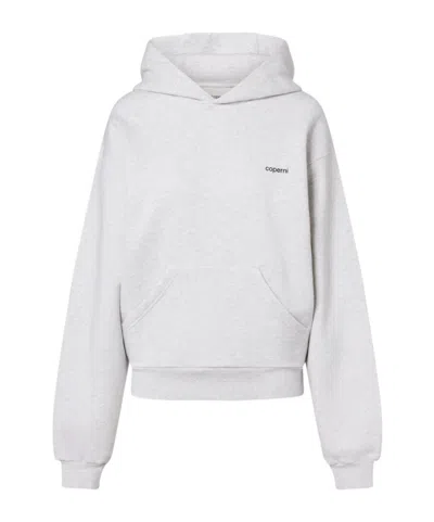 Coperni Logo Hooded Sweatshirt In White