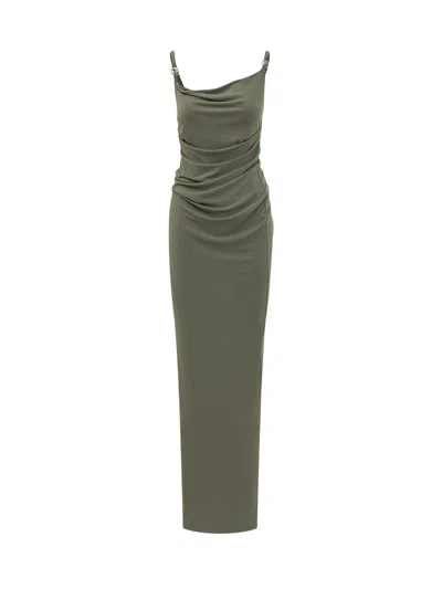 Coperni Logo Mini Dress In Green