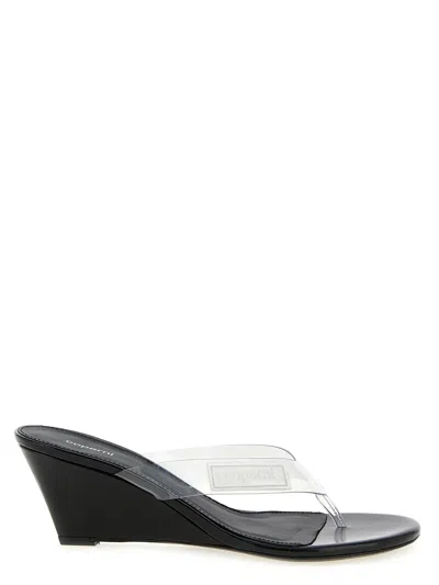 Coperni Logo Patch Sandals In Black
