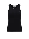 Coperni Lightweight Logo Tank Top In Black In Black