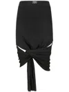 Coperni Knotted Bottom Skirt In Blue