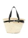 Coperni Logo-plaque Top Handle Bucket Bag In Neutrals