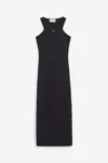 Coperni Embellished Satin-jersey Midi Dress In Black