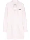 Coperni Logo-plaque Wool Dress In Pink