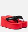 Coperni Platform Wedge Slides And Open Toe Sandals In Pink