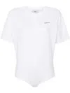 Coperni Logo-print Bodysuit In Weiss