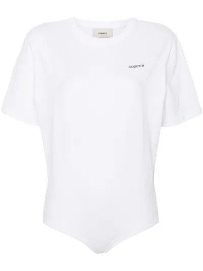 Coperni Logo-print Bodysuit In White