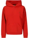 Coperni Horn Cotton-blend Jersey Hoodie In Red