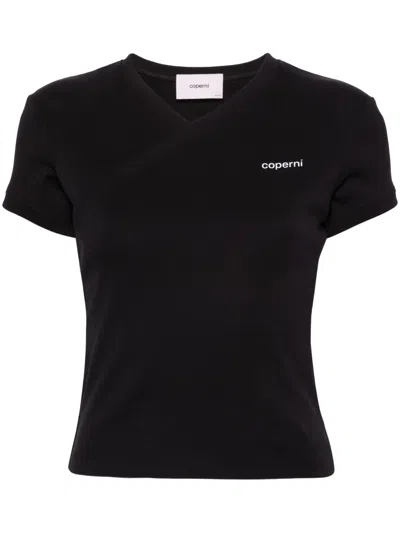 Coperni Logo-print Cotton T-shirt In Black