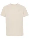 Coperni Logo-print Cotton T-shirt In Neutrals