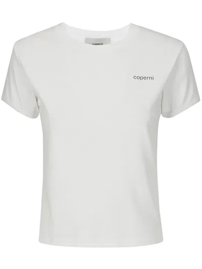 Coperni Logo-print Cotton T-shirt In White