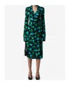 Coperni Apple-print Midi Wrap Shirtdress In Black