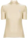 Coperni Logo-print High-neck T-shirt In Neutrals