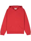 Coperni Horn Cotton-blend Jersey Hoodie In Red