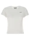 Coperni Crew Neck Ribbed Profiles Short Sleeves Cotton T-shirt In White