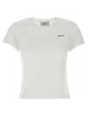 Coperni Crew Neck Ribbed Profiles Short Sleeves Cotton T-shirt In White