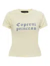 Coperni Fitted T-shirt With Playful Graphic And Round Neckline In Yellow